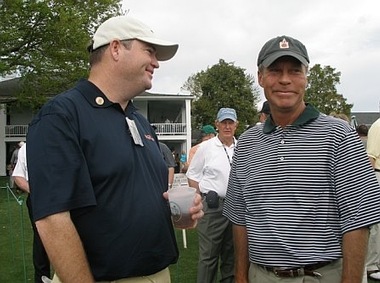 The Masters Experience 2006: Kevin Marsh with Ben Crenshaw after an earlier morning practice round together